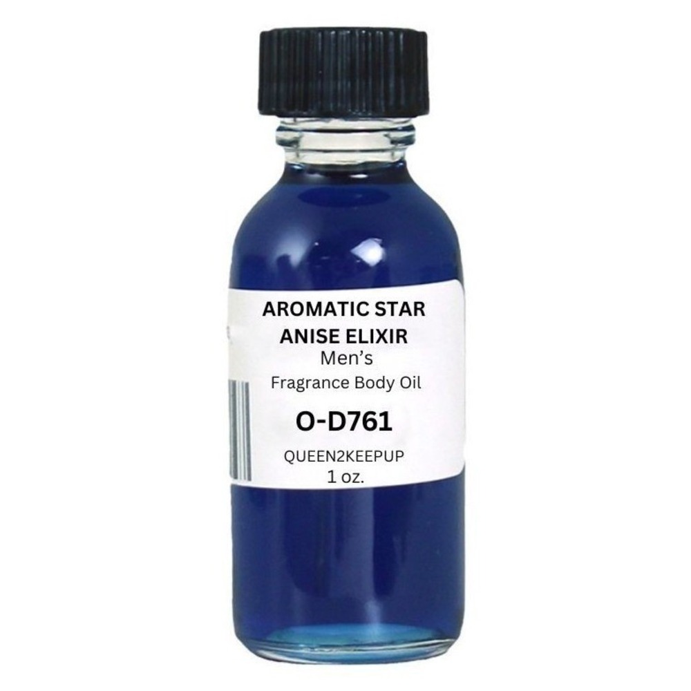 Aromatic Star Anise Elixir Men's Body Oil Bold Spicy Powerful Fragrance 1 oz